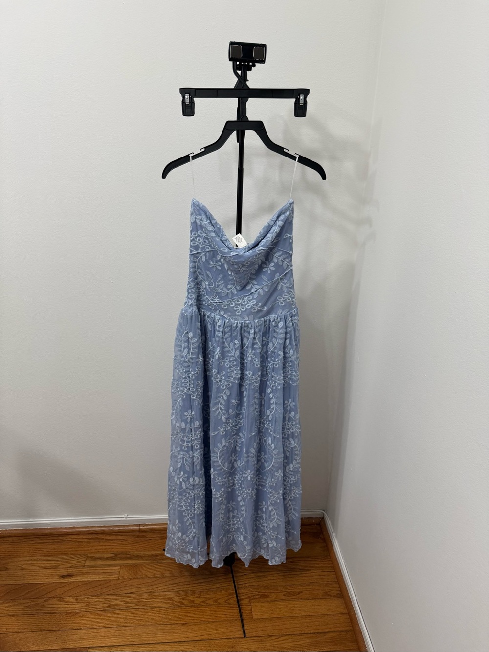 Altar'd State Strapless Lavender Floral Lace Maxi Dress - Picture 5 of 7